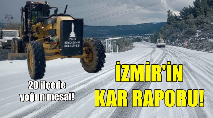 İzmir'de 20 ilçede karla mücadele!