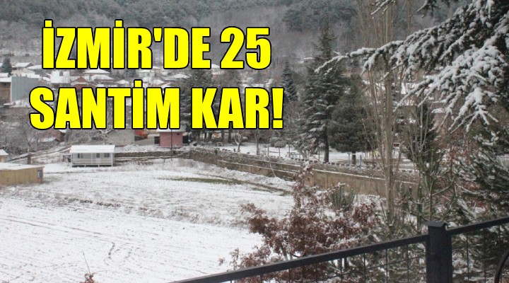 İzmir'de 25 santim kar...