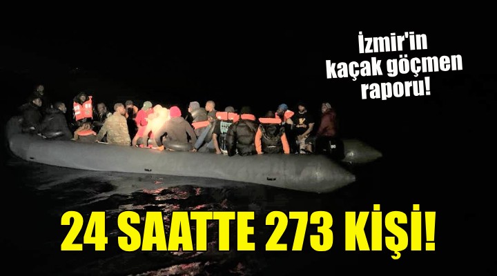 İzmir'de 273 kaçak göçmen yakalandı!