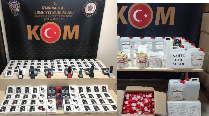 İzmir'de 3 milyonluk kaçak ürün ele geçirildi