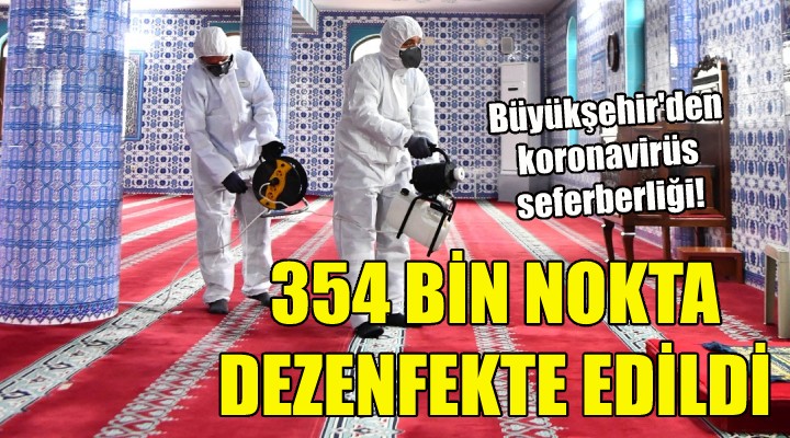 İzmir'de 354 bin nokta dezenfekte edildi!