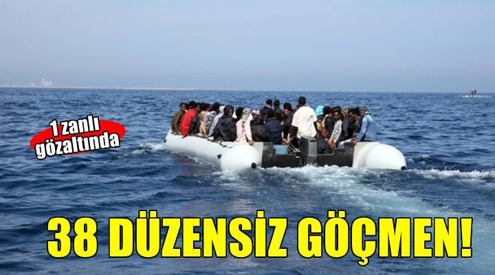 İzmir'de 38 düzensiz göçmen yakalandı