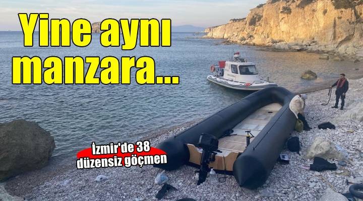 İzmir'de 38 düzensiz göçmen yakalandı