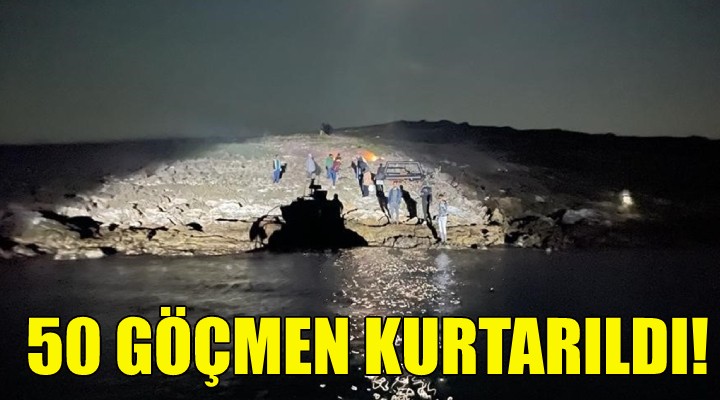İzmir'de 50 göçmen kurtarıldı!
