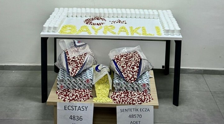 İzmir'de 53 bin sentetik ecza ele geçirildi