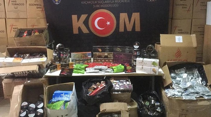 İzmir'de 576 kilo kaçak tütün ele geçirildi