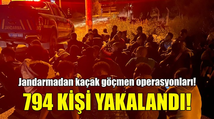 İzmir'de 794 kaçak göçmen yakalandı!
