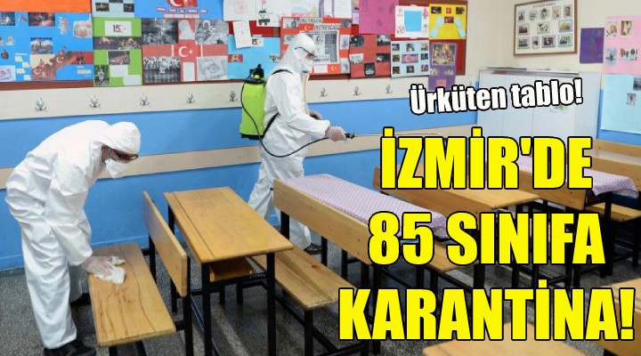 İzmir'de 85 sınıfa karantina!