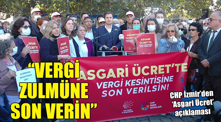 İzmir'de 'Asgari ücretten vergi kaldırılsın' eylemi...