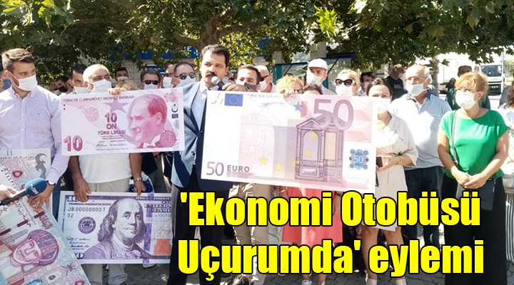 İzmir'de 'Ekonomi Otobüsü Uçurumda' eylemi