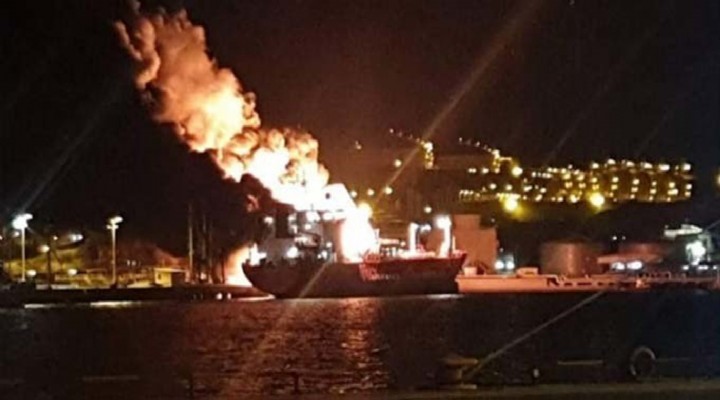 İzmir'de LPG tankerinde patlama