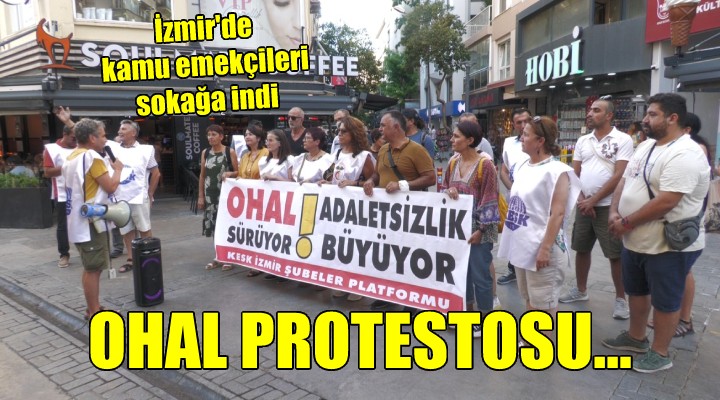 İzmir'de OHAL protestosu