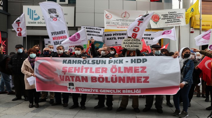 İzmir'de PKK protestosu...