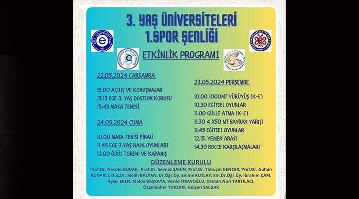 İzmir'de ''Yaş Üniversiteleri Spor Şenliği'' heyecanı...
