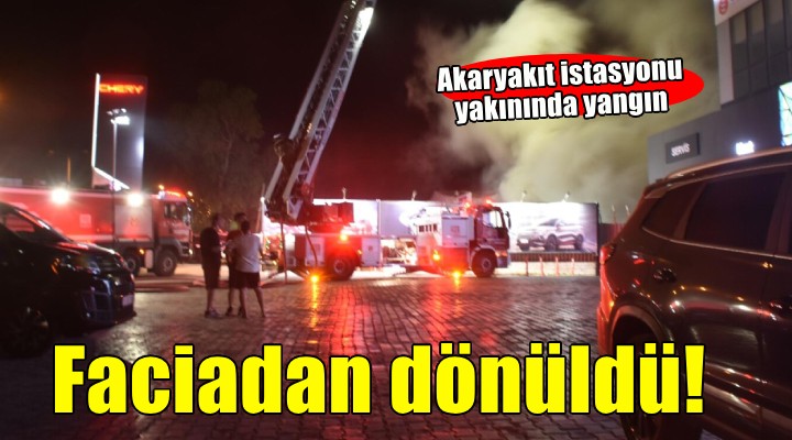 İzmir'de akaryakıt istasyonu yakınında yangın!