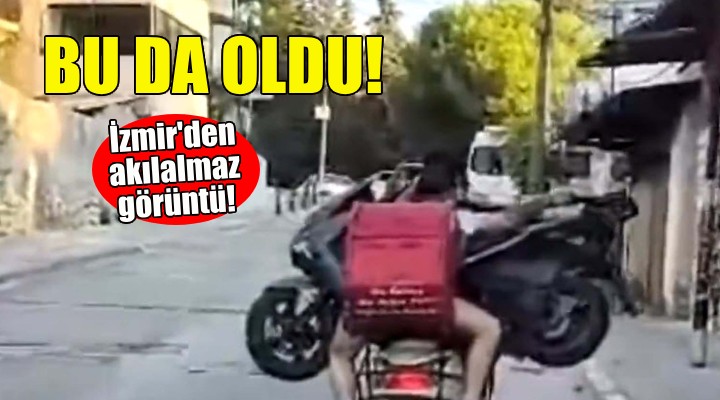 İzmir'de akılalmaz görüntü... Motosikletle motosiklet taşıdılar!