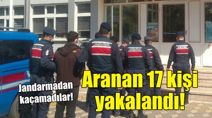 İzmir'de aranan 17 hükümlü yakalandı!