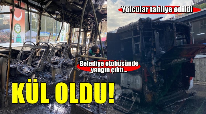 İzmir'de belediye otobüsünde yangın çıktı! Yolcular tahliye edildi...