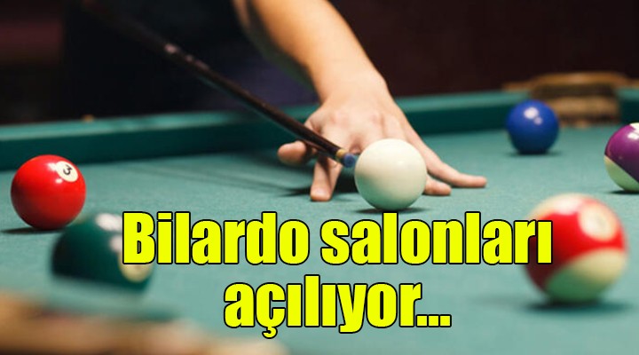 İzmir'de bilardo salonları açılıyor