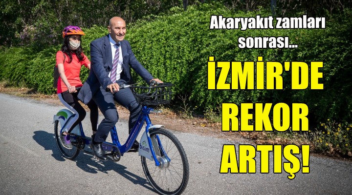 İzmir'de bisiklet kullanımında rekor artış!
