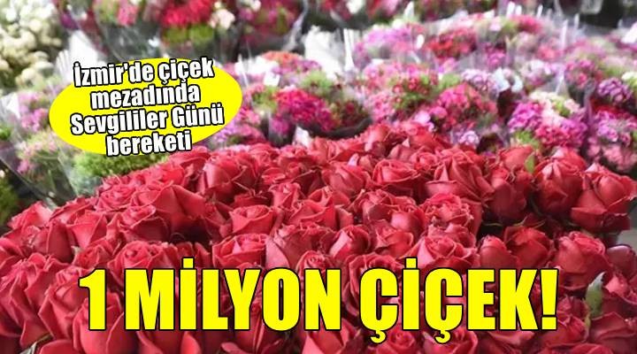 İzmir'de çiçek mezadında Sevgililer Günü bereketi