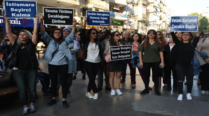 İzmir'de çığlıklı protesto