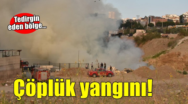İzmir'de çöplük yangını...