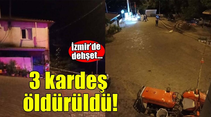 İzmir'de dehşet... 3 kardeş av tüfeği ile öldürüldü!