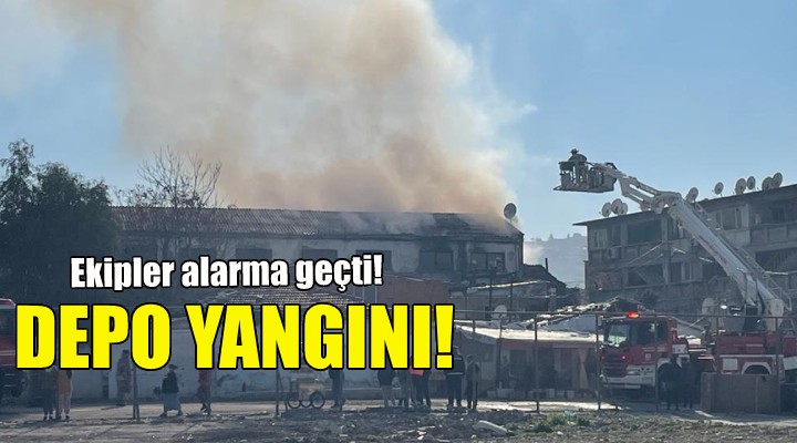 İzmir'de depo yangını!