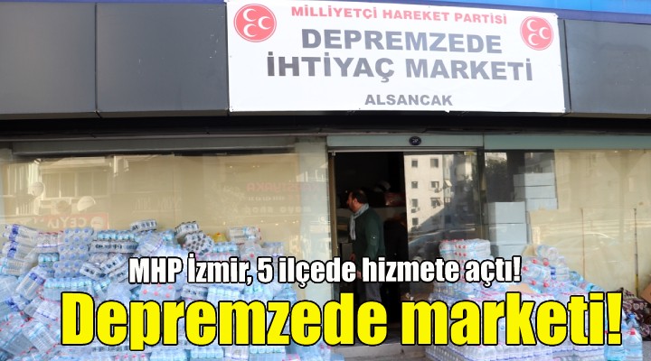 İzmir'de depremzedeler için market!