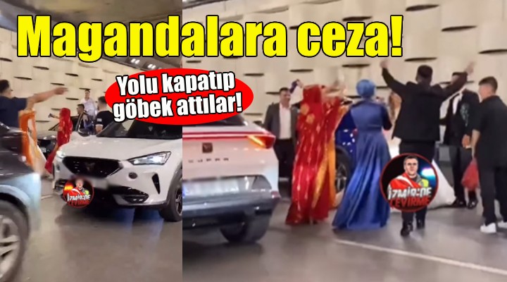 İzmir'de düğün kutlaması için yolu kapatanlara ceza!