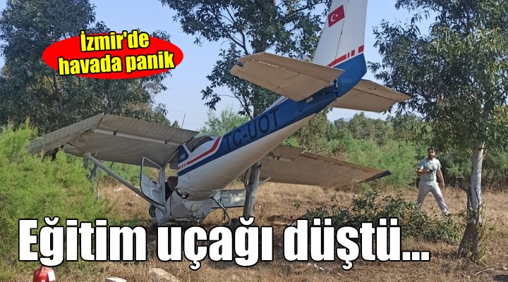 İzmir'de eğitim uçağı düştü...