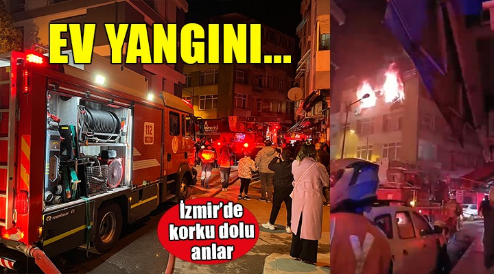 İzmir'de ev yangını...