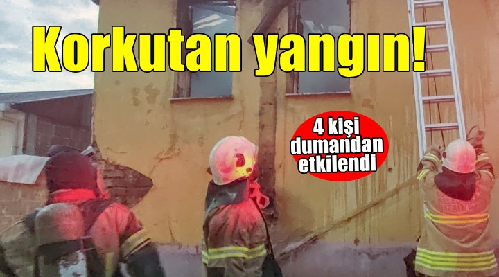 İzmir'de ev yangını... 4 kişi dumandan etkilendi!