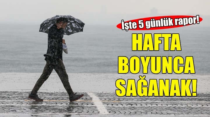 İzmir'de hafta boyunca sağanak yağış etkili olacak!