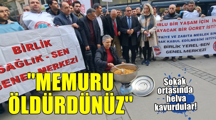 İzmir'de helvalı zam protestosu...