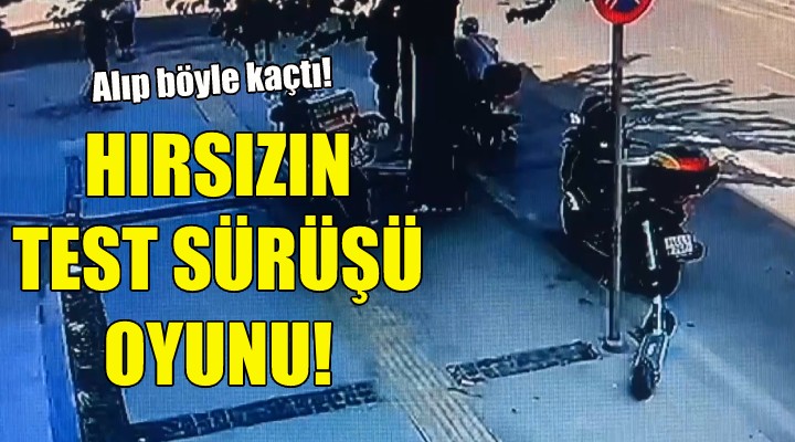 İzmir'de hırsızın test sürüşü oyunu!