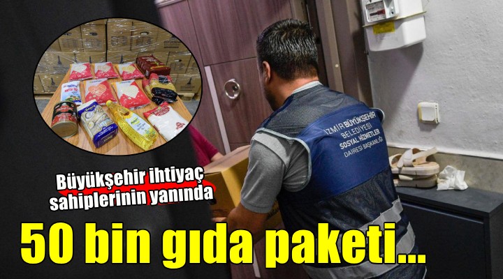 İzmir'de ihtiyaç sahiplerine 50 bin gıda paketi