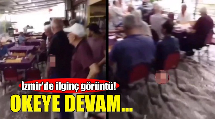 İzmir'de ilginç görüntü... Okeye devam!