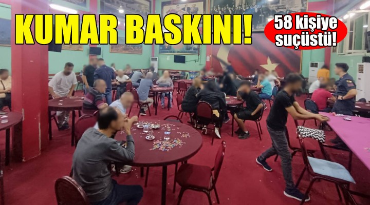 İzmir'de jandarmadan kumar baskını!