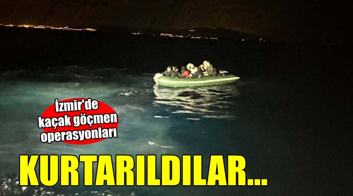 İzmir'de kaçak göçmen operasyonları..