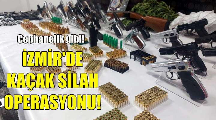 İzmir'de kaçak silah operasyonu!
