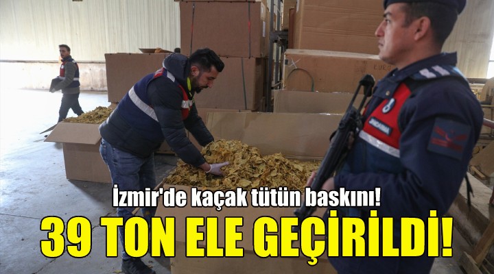 İzmir'de kaçak tütün operasyonu!