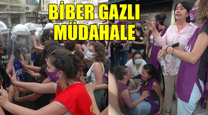 İzmir'de kadınlara biber gazlı müdahale
