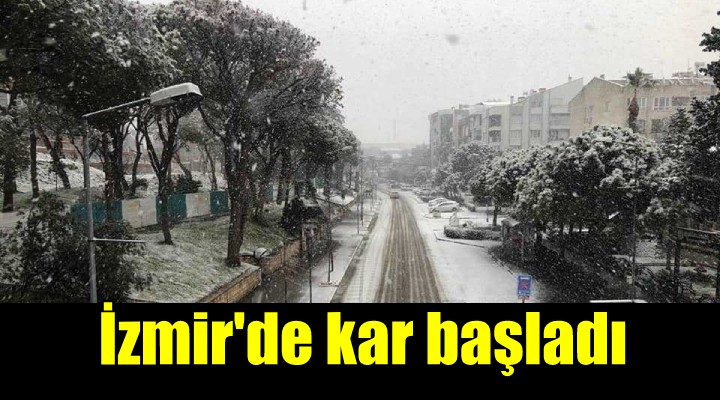 İzmir'de kar başladı