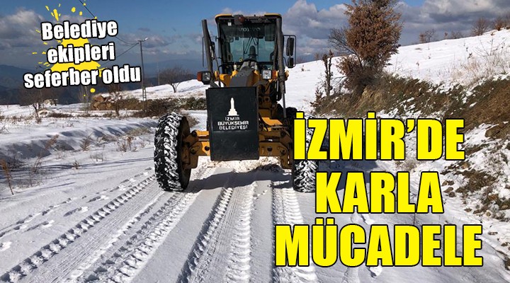 İzmir'de karla mücadele...