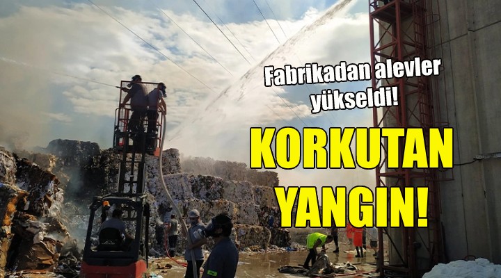 İzmir'de korkutan fabrika yangını!