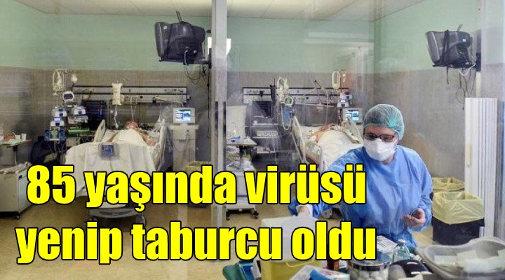 İzmir'de koronavirüsü yenen 85 yaşındaki hasta taburcu edildi