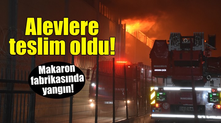 İzmir'de makaron fabrikasında korkutan yangın!