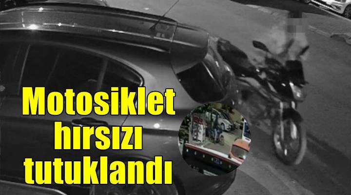 İzmir'de motosiklet hırsızlığı kamerada; 1 tutuklama